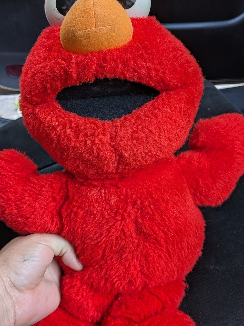 ELMO Vintage Ty Red Plush Character with Orange Nose Accents, Musical Toy .